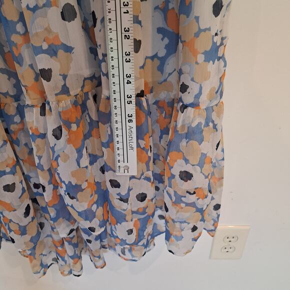 Joie‎ XL Floral Dress Midi Cottage Cottagecore Romantic Summer - Picture 6 of 11